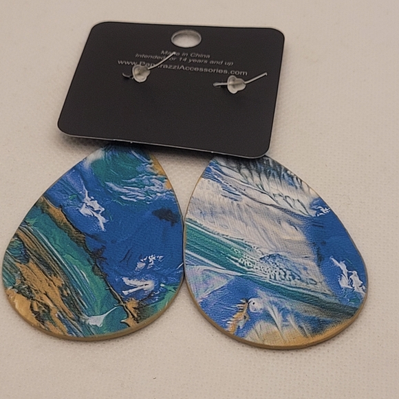 Multicolor Dangle Drop Mosaic Pattern - Picture 2 of 5